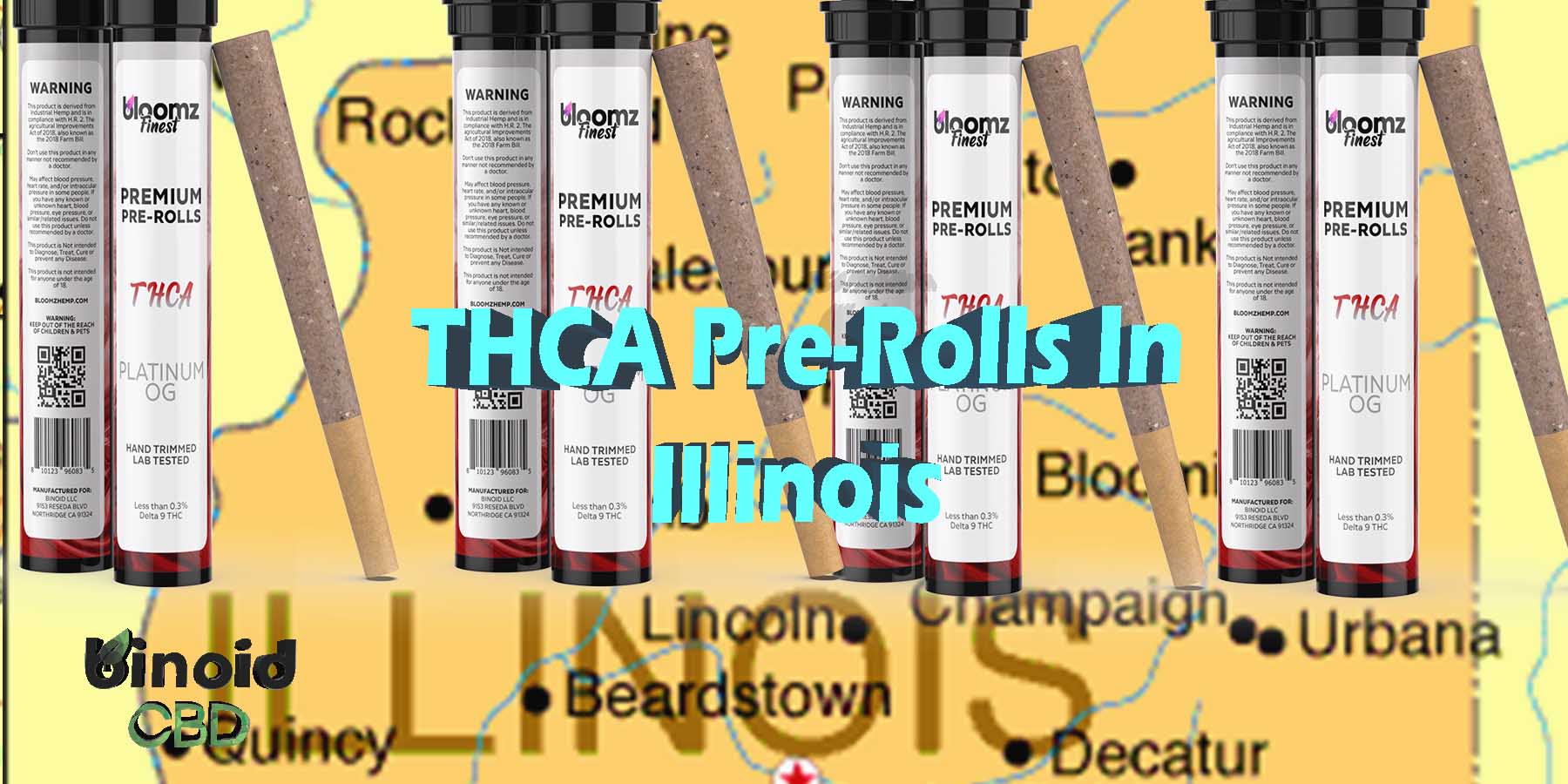 THCA Pre-Rolls In Illinois THCA Platinum OG Hemp Flower Indica Where To Get Near Me Best Place Lowest Price Coupon Discount Strongest Brand Bloomz