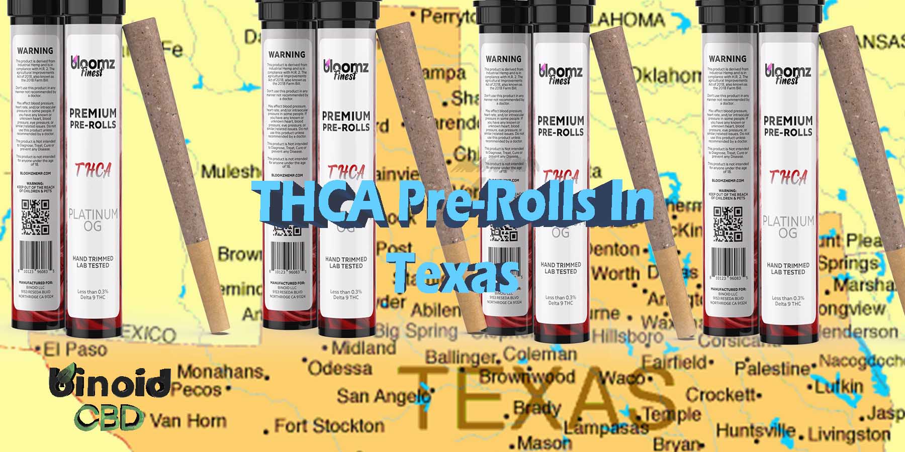 THCA Pre-Rolls In Texas Hemp Flower Indica Where To Get Near Me Best Place Lowest Price Coupon Discount Strongest Brand Bloomz