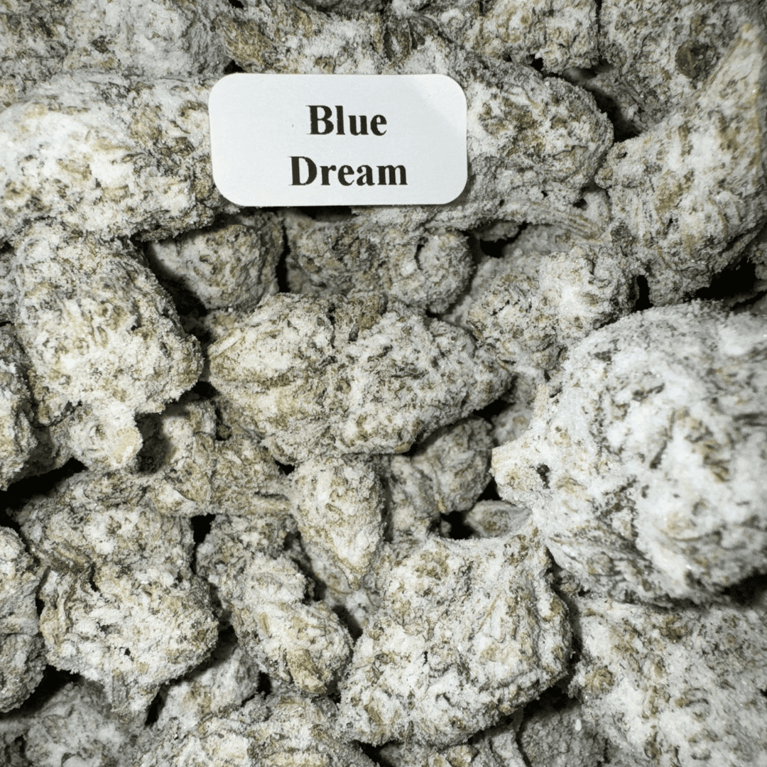 THCA Flower – Snow Caps – 28g, Flavor: Blue Dream