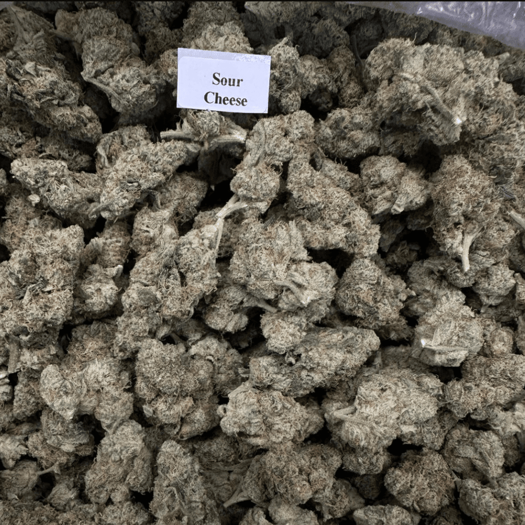 THCA Flower – Exotics – Gold Line – 28g, Flavor: Sour Cheese
